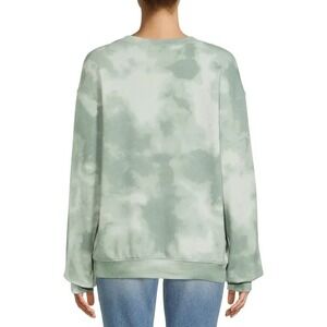 If It Were Me Women Green L Tie Dye Sweatshirt Streetwear Fleece Lined Artsy Y2K